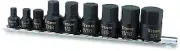 Stubby Half Cut Short Sae Hex Bit Socket Set 9 Piece 1/4" & 3/8"Dr Titan 16140