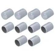 10pcs Rubber End Caps 15mm Round End Cap Screw Thread Protectors, Grey