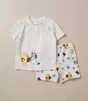 New Genuine Size 3/4/5/6 Bluey Short Sleeve & Shorts Pyjama PJ Set Kids