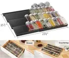 Adjustable Spice Rack Drawer Organizer 12"-24" Stackable Tray Expandable Plastic