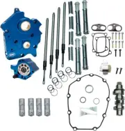 S&S 465C Oil Cooled Chain Drive Cam Chest Kit w/Black Pushrod Tubes (310-1003B)