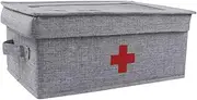 Perfk Emergency Kit Storage Box First Aid Empty Box Organizer Portable First Aid Box for Toy Travel Family and Dogs Workplace