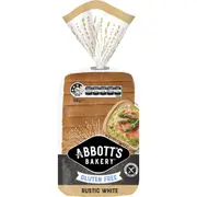 Abbott's Bakery Gluten Free Rustic White Bread Slice Loaf 500g