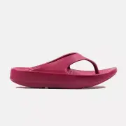 Freeworld Flip Flops Thong Arch Support Recovery Sandals For Women Men Burgundy