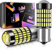 LUYED 2 X 1700 Lumens Extremely Bright 1156 4014 102-EX Chipsets 1156 1141 1003 7506 LED Bulbs Used For Backup Reverse Lights,Xenon White(Brightest LED in market)
