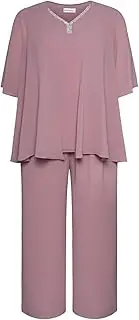 [Hanna Nikole] 3-Piece Outfits for Women Large Size Short Sleeve V-Neck Lounge Sets Summer Sleeveless Top, Lightweight Cardigan, Straight Cut Casual Trousers