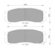 Bosch Rear Brake Pads for Mitsubishi 3000 Gt 3L Petrol 6G72 1990 - 1999