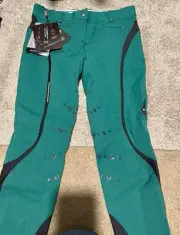 Equiline Breeches IT 44 Green Grip Riding Pants Made in Italy