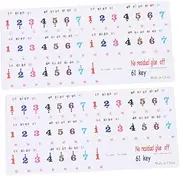 TOYANDONA 2 Pack Piano Keyboard Sticker Set Bubble Stickers for Keyboard Piano Numbers Teaching Decals