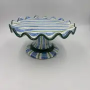 Mackenzie Child’s Paper And Pencil Ceramic Cake Stand