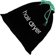 CTIRCHIU 1Pc Hair Blower Storage Bag Durable Hair Dryer Pouch with Drawstring Convenient for Travel and Home Use Stylish Black Design for Organizing Hair Tools