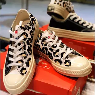 Converse Chuck 1970s 黑標 豹紋拼接 豹紋雙面 休閒鞋 帆布鞋 低筒 166749C