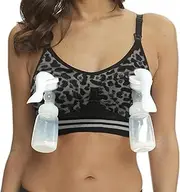 [LEAPOVER] Women Hands Free Breast Pump Breast Feeding Pump Pumping Bra Maternity Adjustable Nursing Bra…