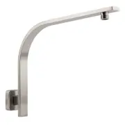Bathroom Square Wall Gooseneck Shower Arm Cubic Outlet Pipe Brushed Nickel