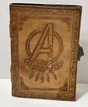Avengers Embossed Leather Journal Notebook Metal Clasp Junk Journal