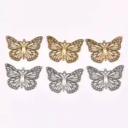 Flower Butterfly Connectors - Metal Filigree Wraps Jewelry Making Crafts 20pcs