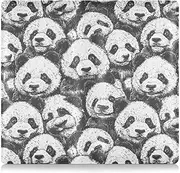 [Amooorous] Cartoon Cute Black and White Panda Pu Leather Auto Registration Insurance & ID Card Holder Essential Wallet Case for Documents, Cards, License, Cartoon cute black and white panda, 1 size