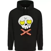 Bacon & Egg Skull & Crossbones Funny Childrens Kids Hoodie
