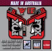 FOX RHYTHM 36 STYLE Fork Decals Stickers red/grey/black Laminated KIT