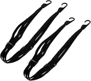 TIDTALEO 2pcs Luggage Lashing Rope Adjustable Bungee Straps Motorcycle Bungee Cord Motorcycle Straps Cargo Rope Bungee Cord for Cargo Dual Hook Securing Straps Rubber Black