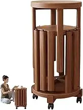 Nesting Coffee Table | Stackable Stools with Wheels | Multifunctional Modern Furniture for Home Offices Living Room Bedroom Outdoor Patio Pool
