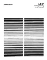Harman Kardon A-402 Receiver Amplifier Owners Manual