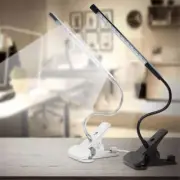 Clip-on USB 10 LED Light Flexible Neck Reading Study Touch Desk Table Lamp DIY