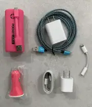 Apple Lightning Charging Cable and USB Wall Adapter with 3.5 mm Converter