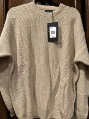 Greg Norman Tan Crewneck Sweater Mens Medium NWT