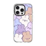 iPhone 16 Pro Clear Case MagSafe Compatible Bunnies! by Milkkoyo