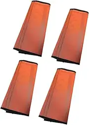 TENOL 4 Pieces Horse Fly Boots Horse Leg Wraps Large Equestrian Accessories Horse Boots Horse Leg Guards for Jumping Sports Riding, Orange