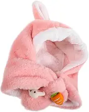 [WOFASHPURET] Rabbit Ear Protection Headband for Boys and Girls Plush Warm Hat Comfortable Easy to Clean Pink