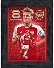 Arsenal FC Odegaard 23/24 Action Poster A2 Framed