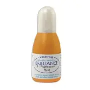 Tsukineko BRILLIANCE REFILL 20ML 061 pearlescent Rust Reinker Ink Craft Orange