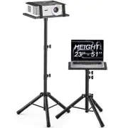 Projector Stand Tripod from 23" to 51", Laptop Tripod Stand with Elastic Band...