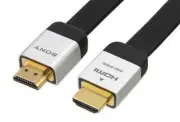 SONY 4K 2M High Speed Flat Black HDMI Cable Cord 3D HD - PS4 XBOX 4K 1260P TV