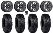 MSA Portal Beadlock 15" Wheels Mi 30" Intersect Tires Honda Pioneer 1000 / Talon