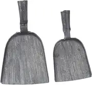 WESIEVYA Handmade Soil Shovel Carbon Steel Construction Stove Coal Shovel for BBQ Grill Ash Pan