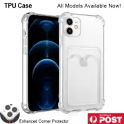 Clear Shockproof Case Cover For iPhone 15 14 13 11 X XR 8 7 6 with Card Holder