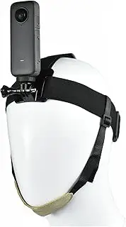 Vgsion Head Strap Mount for Insta360 One X3, X2, RS, Compatible With GoPro Hero 10/9/8/7 and Other Similar Action Cameras