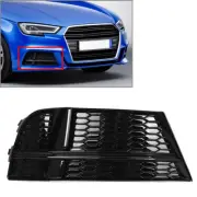 Closed Mesh Honeycomb Front Bumper Fog Light Grille For Audi A3 S3