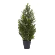 Artificial Cedar Pine Tree 2ft Indoor Outdoor Faux Plant Green Topiary Decor Pot
