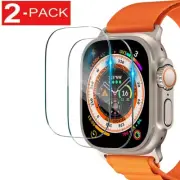 2-Pack Tempered Glass Screen Protector Film Cover for Apple Watch Ultra 1 2 49mm