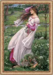 "Frivolous" Printed Needlepoint Tapestry Canvas 11498