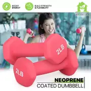 2 Set of Easy Grip Workout Dumbbell Home Gym Strength Training Fitness Exercise
