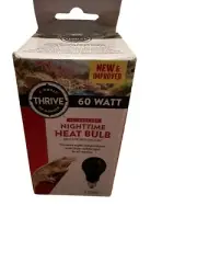 Thrive Reptile Nighttime Low Light Heat Bulb 60 Watt Snakes, Frogs, Crabs NEW!!!