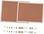 NUOBESTY Corkboard Set 2 Pack Decorative Wall Bulletin Board Creative Message Board for Office Classroom Photo Display