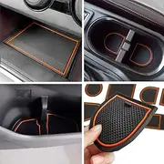 Anti-dust Door Mats for 2018 up Subaru Crosstrek and Impreza Gate Door Liners Inserts Cup Console Mats interior Accessories (Pack of 14, Orange)