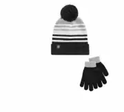 Berkshire Little & Big Boys 2-Pc. Striped Hat & Gloves Set
