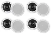 (8) Rockville HC85 8" Inch 700 Watt In-Ceiling Home Theater Speakers 8 Ohm